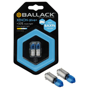 BALLACK - Lampadina moto BAX9S a filamento Xenon Drive + BAX9S - BALLACK - Lampadina moto BAX9S a filamento
