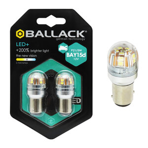 BALLACK - Lampadina moto BAY15D a led Led+ - BALLACK - Lampadina moto BAY15D a led