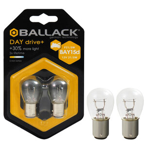 BALLACK - Lampadina moto BAY15D a filamento Day Drive + BAY15D - BALLACK - Lampadina moto BAY15D a filamento
