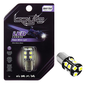 BRYTE - Lampadina moto BAY15D a led BAY15D Canbus - BRYTE - Lampadina moto BAY15D a led