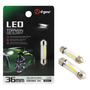 D-GEAR - Lampadina a siluro a led SV8,5 36mm Torsion COB filament - D-GEAR - Lampadina a siluro a led