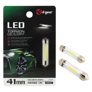 D-GEAR - Lampadina a siluro a led SV8,5 41mm Torsion COB filament - D-GEAR - Lampadina a siluro a led