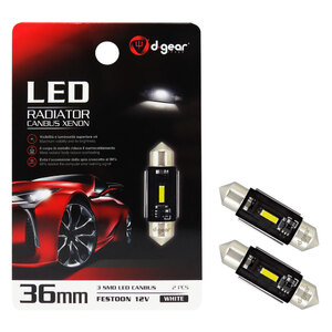 D-GEAR - Lampadina a siluro a led SV8,5 Led Radiator Canbus Xenon - D-GEAR - Lampadina a siluro a led