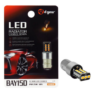 D-GEAR - Lampadina BAW15D a led BAU15D Led Radiator Canbus Xenon - D-GEAR - Lampadina BAW15D a led