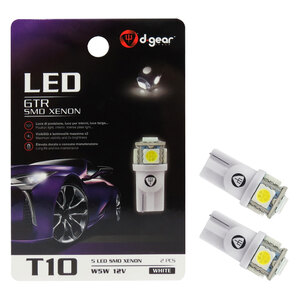 D-GEAR - Lampadina T10 a led GTR - T10 SMD Led - D-GEAR - Lampadina T10 a led
