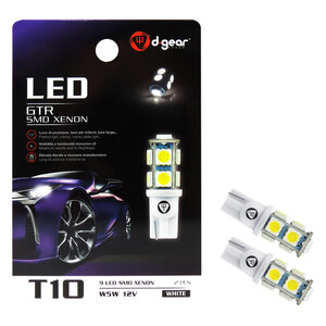 D-GEAR - Lampadina T10 a led GTR - T10 SMD Led - D-GEAR - Lampadina T10 a led