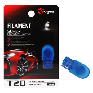 D-GEAR - Lampadina T20 a filamento Super - T20 - 2 contatti - D-GEAR - Lampadina T20 a filamento