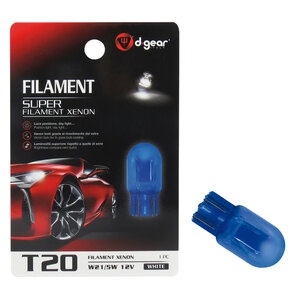 D-GEAR - Lampadina T20 a filamento Super - T20 - 4 contatti - D-GEAR - Lampadina T20 a filamento