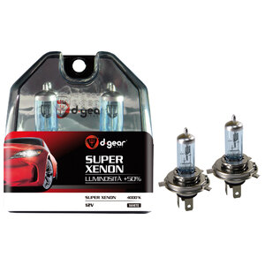 D-GEAR - Lampadine H4 H4 - Super White - D-GEAR - Lampadine H4