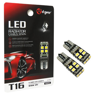 D-GEAR - Lampadina T16 W16W a led T16 Led Radiator Canbus Xenon - D-GEAR - Lampadina T16 W16W a led