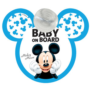 DISNEY - Targhetta Baby on board Mickey - DISNEY - Targhetta Baby on board