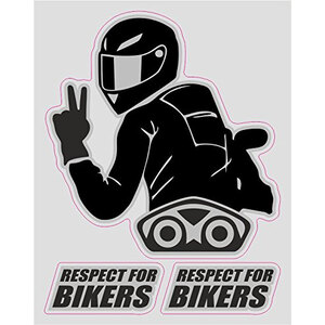 GAT - Adesivi Respect for biker - GAT - Adesivi