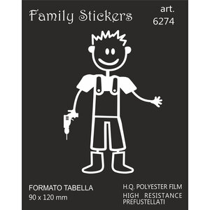 GAT - Adesivi Papà con trapano - GAT - Adesivi