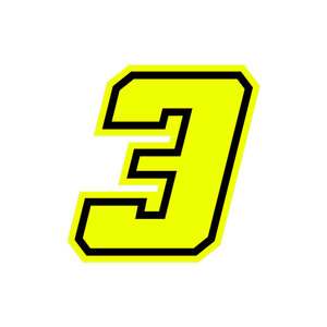 GAT - Numeri e lettere adesive Race moto GP - GAT - Numeri e lettere adesive