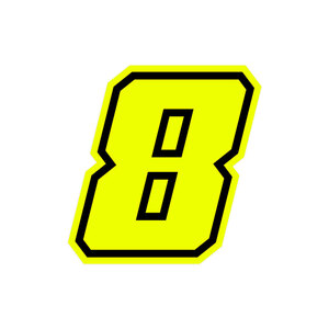 GAT - Numeri e lettere adesive Race moto GP - GAT - Numeri e lettere adesive