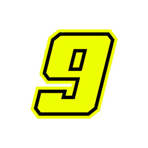 GAT - Numeri e lettere adesive Race moto GP - GAT - Numeri e lettere adesive