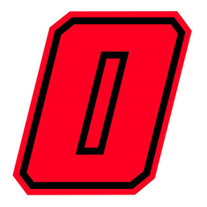 GAT - Numeri e lettere adesive Numero gara 0 - GAT - Numeri e lettere adesive