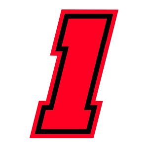 GAT - Numeri e lettere adesive Numero gara 1 - GAT - Numeri e lettere adesive