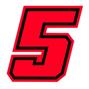 GAT - Numeri e lettere adesive Numero gara 5 - GAT - Numeri e lettere adesive