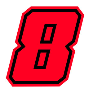 GAT - Numeri e lettere adesive Numero gara 8 - GAT - Numeri e lettere adesive