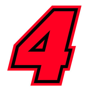 GAT - Numeri e lettere adesive Numero gara 4 - GAT - Numeri e lettere adesive