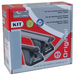 GREEN VALLEY - Kit attacchi barre auto Original Kit Honda Jazz 5 porte 2013>2019 - GREEN VALLEY Honda Jazz 5 porte 2013 > 2019 Tetto normale - Kit attacchi barre auto