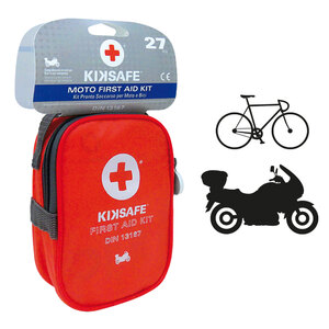 KIKSAFE - Kit primo soccorso Per moto e bici DIN 13167 - KIKSAFE - Kit primo soccorso
