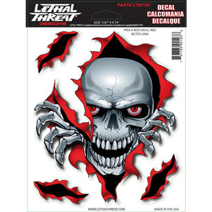 LETHAL THREAT - Adesivi Peek a Boo Skull - LETHAL THREAT - Adesivi