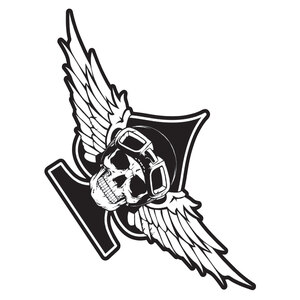 LETHAL THREAT - Adesivi Motorwork skull - LETHAL THREAT - Adesivi