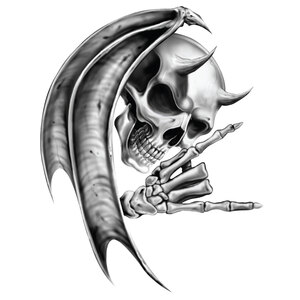 LETHAL THREAT - Adesivi Devil Skull - LETHAL THREAT - Adesivi