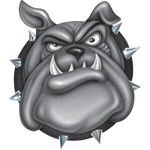 LETHAL THREAT - Adesivi Bulldog Airbrushed - LETHAL THREAT - Adesivi