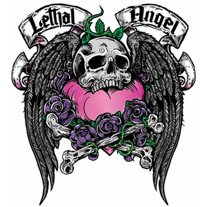 LETHAL THREAT - Adesivi Winged Heart Skull - LETHAL THREAT - Adesivi