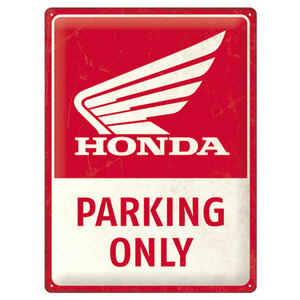 NOSTALGIC ART - Cartello in latta Honda - Parking Only - NOSTALGIC ART - Cartello in latta
