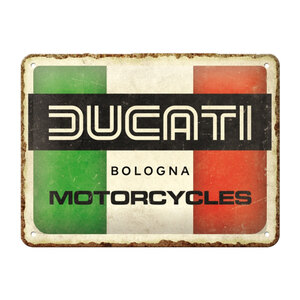 NOSTALGIC ART - Cartello in latta Ducati Italy Giorgetto Giugiaro - NOSTALGIC ART - Cartello in latta