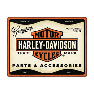 NOSTALGIC ART - Cartello in latta Harley-Davidson Parts & Accessoires - NOSTALGIC ART - Cartello in latta