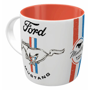 NOSTALGIC ART - Tazza Ford Mustang - Horse & Stripes Logo - NOSTALGIC ART - Tazza