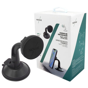 NOVAK - Supporto magnetico da cruscotto Con ventosa - NOVAK - Supporto magnetico da cruscotto