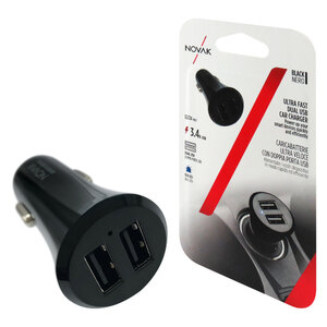 NOVAK - USB da presa accendisigari Ultra veloce Dual USB - NOVAK - USB da presa accendisigari