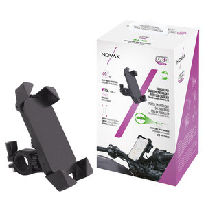 NOVAK - Supporto smartphone Da manubrio con ricarica USB - NOVAK - Supporto smartphone