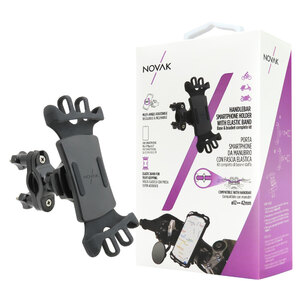 NOVAK - Supporto smartphone Da manubrio con fascia elastica - NOVAK - Supporto smartphone