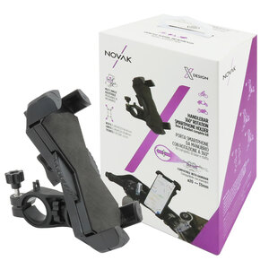 NOVAK - Supporto smartphone Da manubrio con con rotazione 360° - NOVAK - Supporto smartphone
