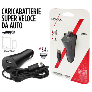 NOVAK - Cavo ricarica 12V + USB Fast charge - NOVAK - Cavo ricarica 12V