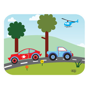 POKE - Tendina laterale statica Auto in collina - POKE - Tendina laterale statica