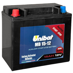 UNIBAT - Batteria auto AGM BMMB1512FAU - UNIBAT - Batteria auto AGM