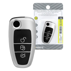 VENZO - Cover chiave Ford E02H - VENZO Ford B-Max, C-Max, Fiesta, Focus, Grand C-Max, Kuga, Mondeo - Cover chiave