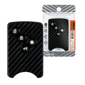 VENZO - Cover chiave Carbon Edition - VENZO Renault Clio, Megane II, Megane III, Scenic - Cover chiave