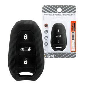VENZO - Cover chiave Carbon Edition - VENZO Citroen C3, C4, DS5, DS6, XR, Peugeot 2008, 208, 3008, 301, 308 - Cover chiave