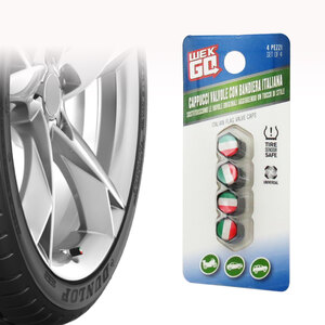 WEKGO - Cappucci valvola Bandiera Italia - WEKGO - Cappucci valvola