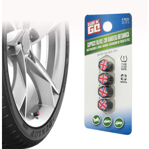 WEKGO - Cappucci valvola UK Flag - WEKGO - Cappucci valvola