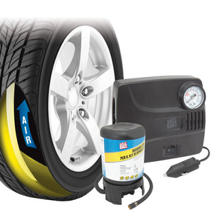 WEKGO - Kit Ripara Pneumatici con Compressore Automatico - WEKGO - Kit Ripara Pneumatici con Compressore